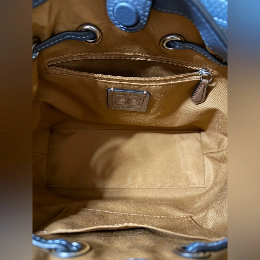 Coach Andy Blue Suede Crossbody Bag - Picture 7 of 11